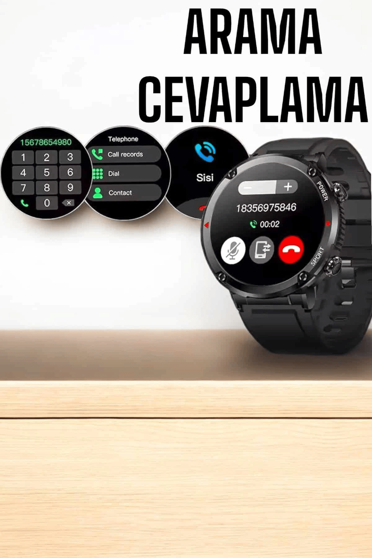 Akıllı Saat Yeni Nesil Bluetooth Bağlantılı Uyku ve Sağlık Takibi NFC ve GPS
