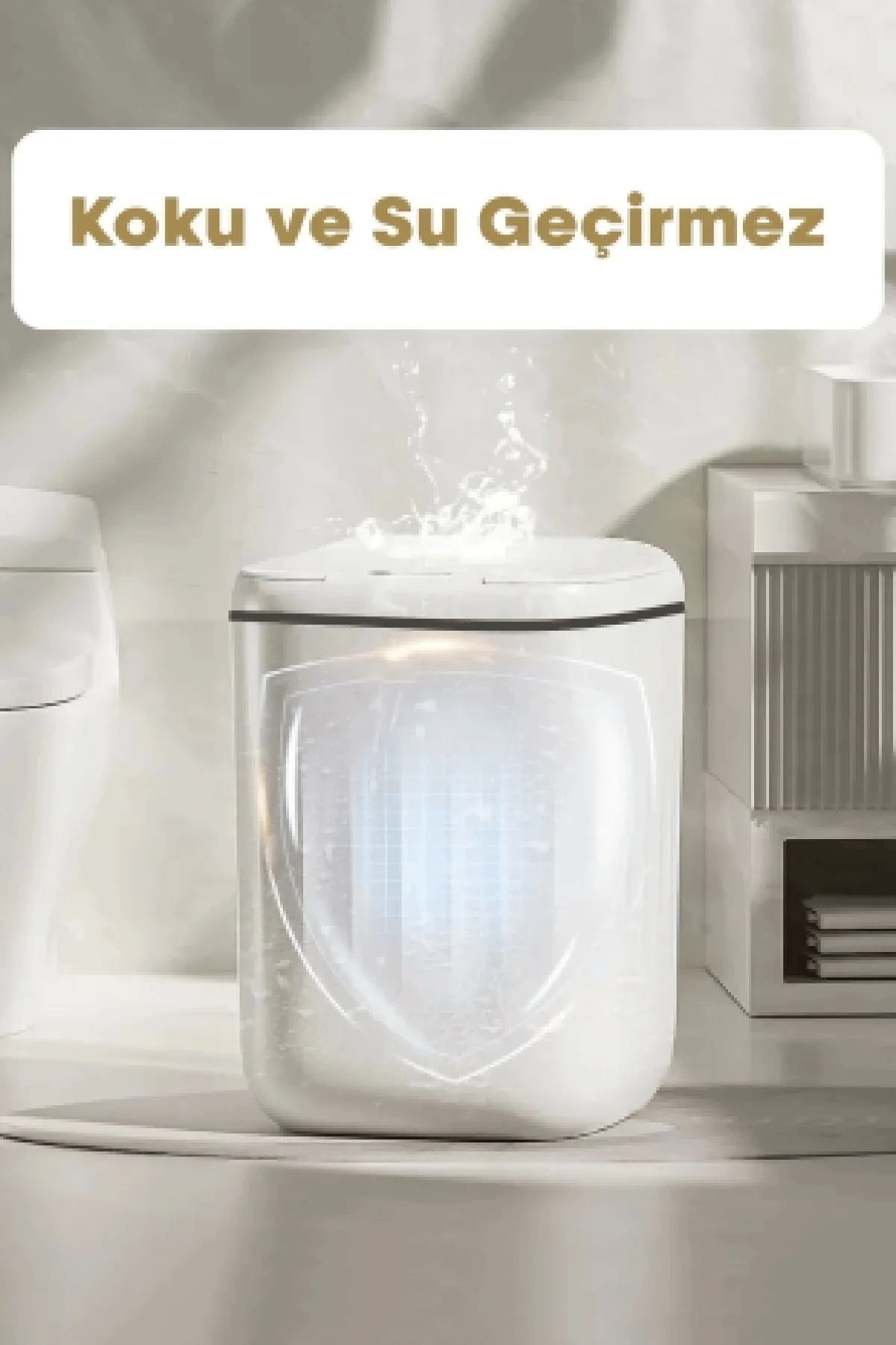 Akıllı Sensörlü Çöp Kovası 20L - UV Işık Antibakteriyel & Koku Geçirmez Otomatik Mutfak Ofis Banyo Kovası