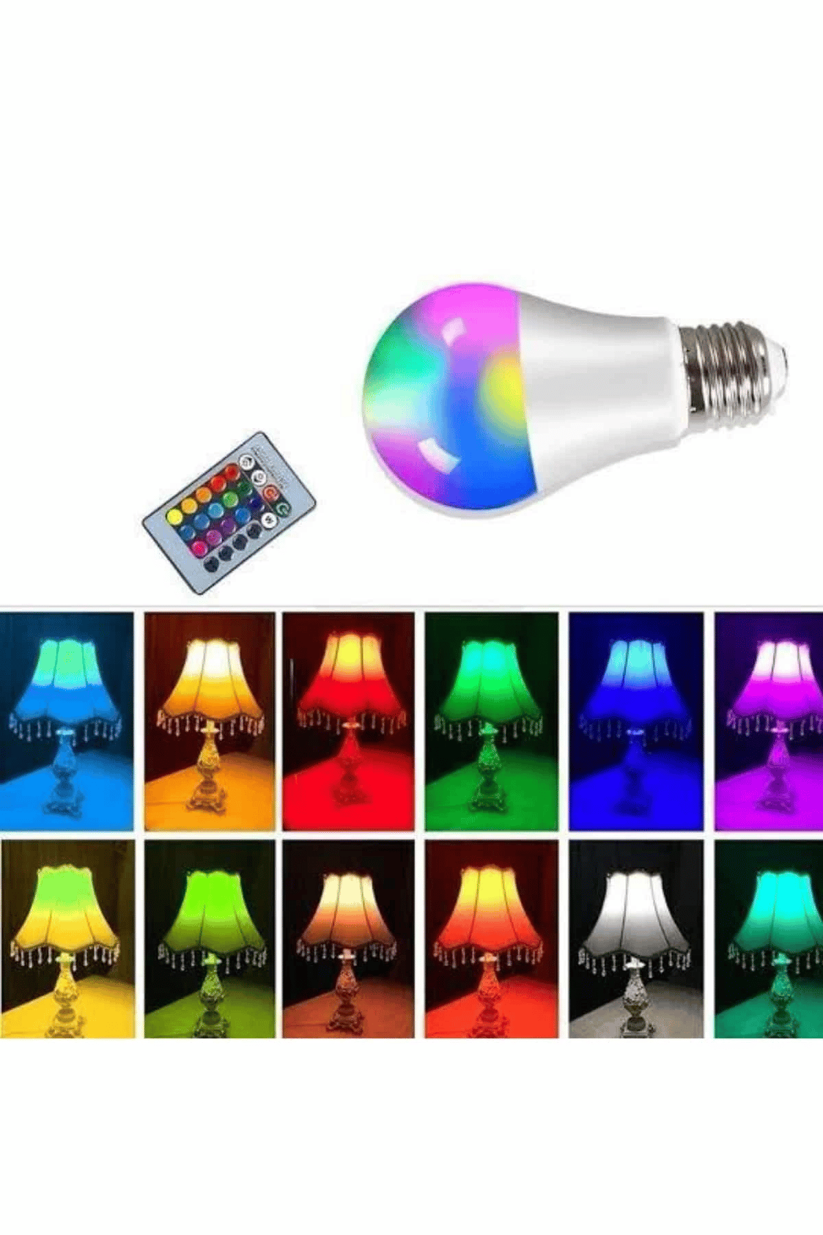 Ambiyans Aydınlatma RGB Led Lamba Kumandalı Renk Değiştirebilen