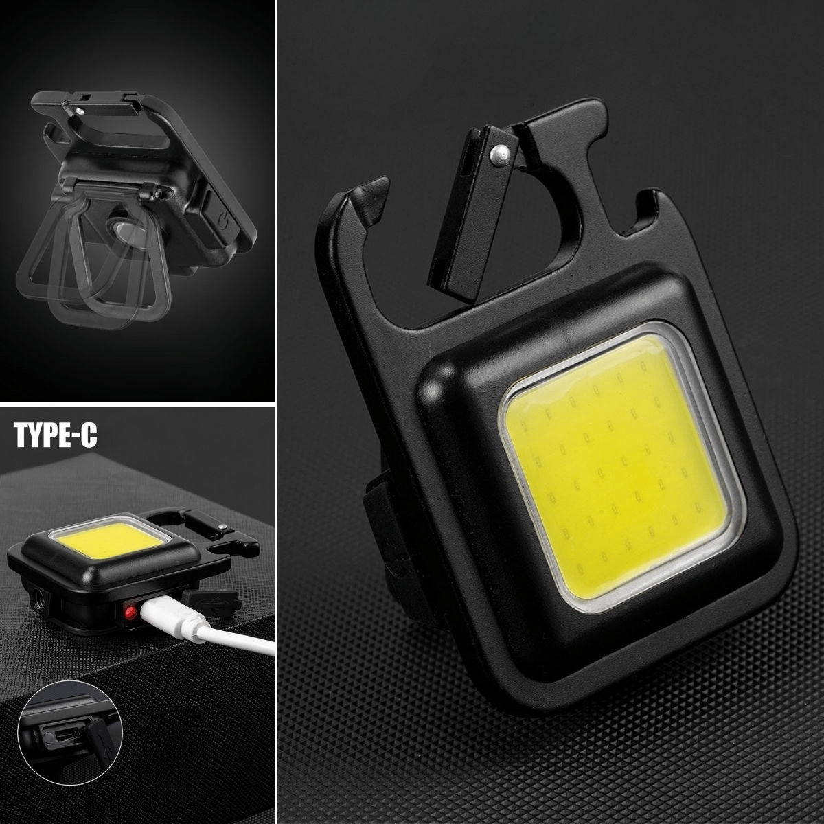 Anahtarlıklı, Açacaklı,güçlü Mıknatıslı 3 Farklı Led Modlu Mini Boy Asılabilen Led Kamp Aydınlatması,el Feneri Bx40