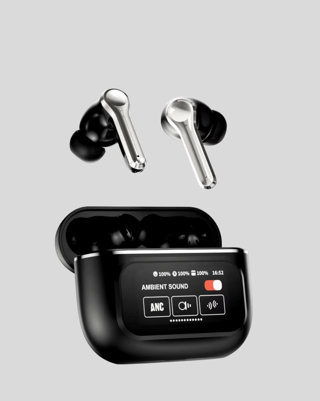 ANC Teknolojili Kablosuz Bluetooth Kulaklık – Dokunmatik, Dijital Göstergeli, Yüksek Ses Kalitesi