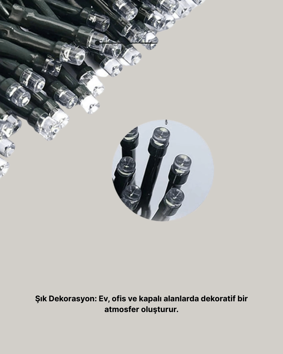 Animasyonlu LED Işıklı 10 Metre Uzaktan Kumandalı Dekoratif Işık