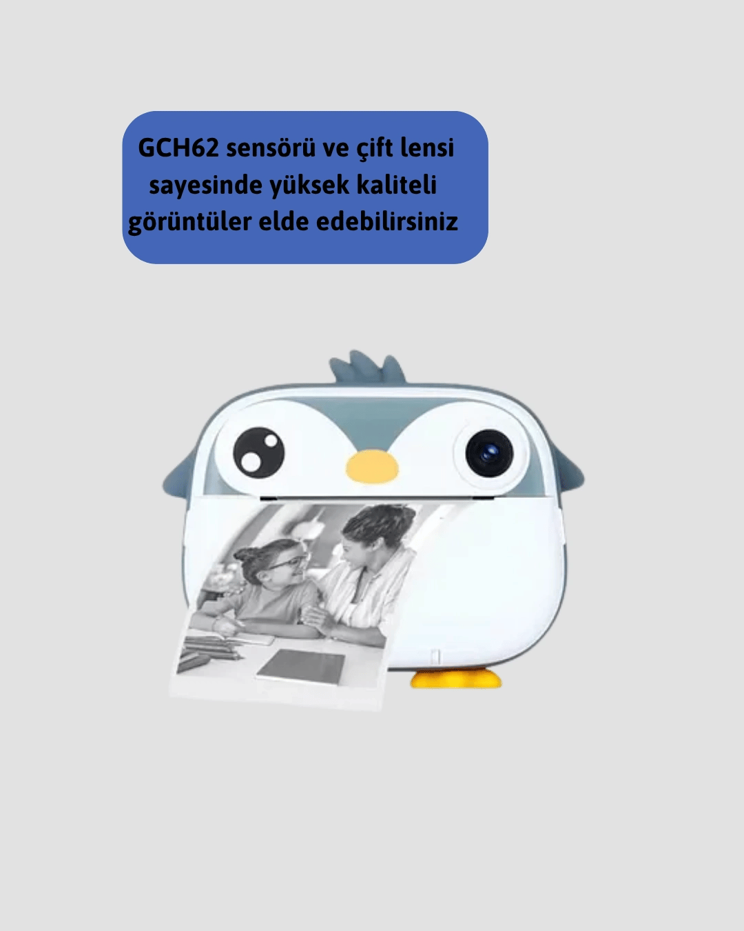 Anında Baskı ve Yüksek Çözünürlüklü Çift Lensli Fotoğraf Makinesi