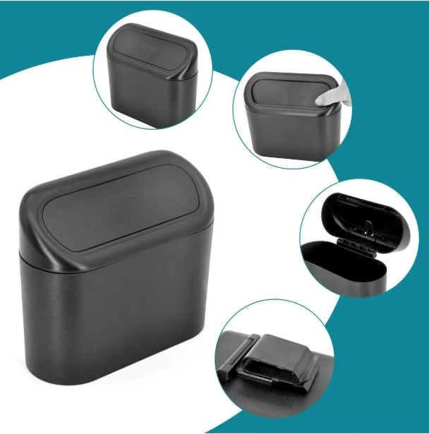 Araba Çöp Kutusu Kapaklı Organizer Siyah Bx40