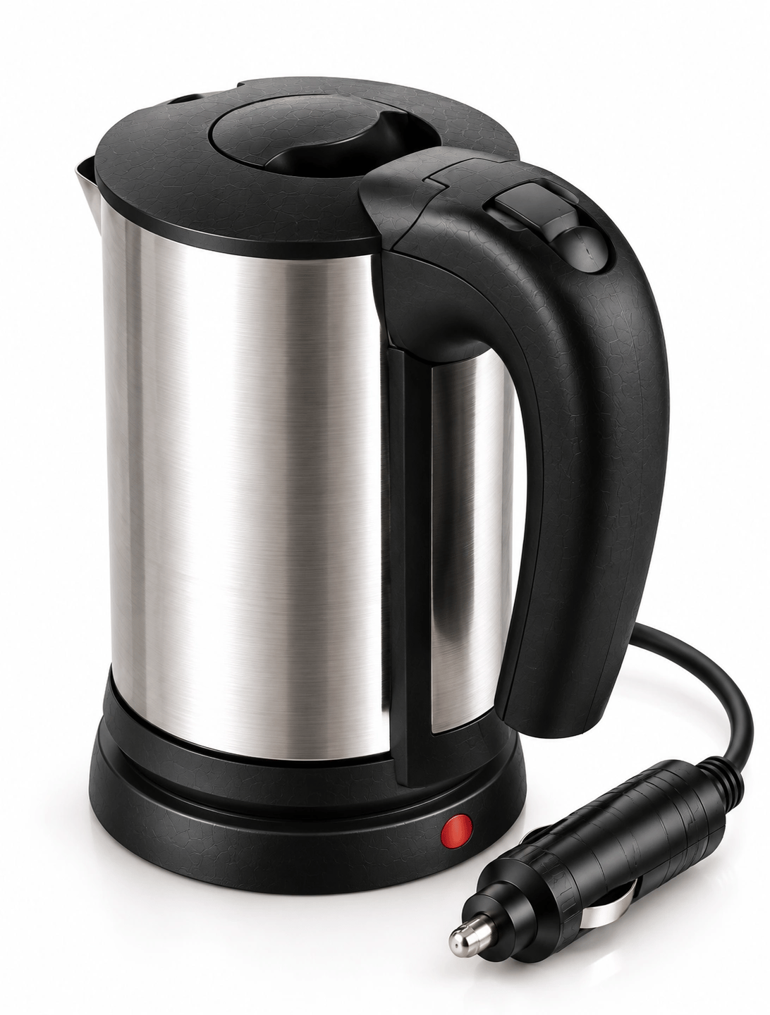 Araçta Sıcak Su Hazırlamak İçin 12V Çakmak Girişli Paslanmaz Çelik Su Isıtıcı Kettle