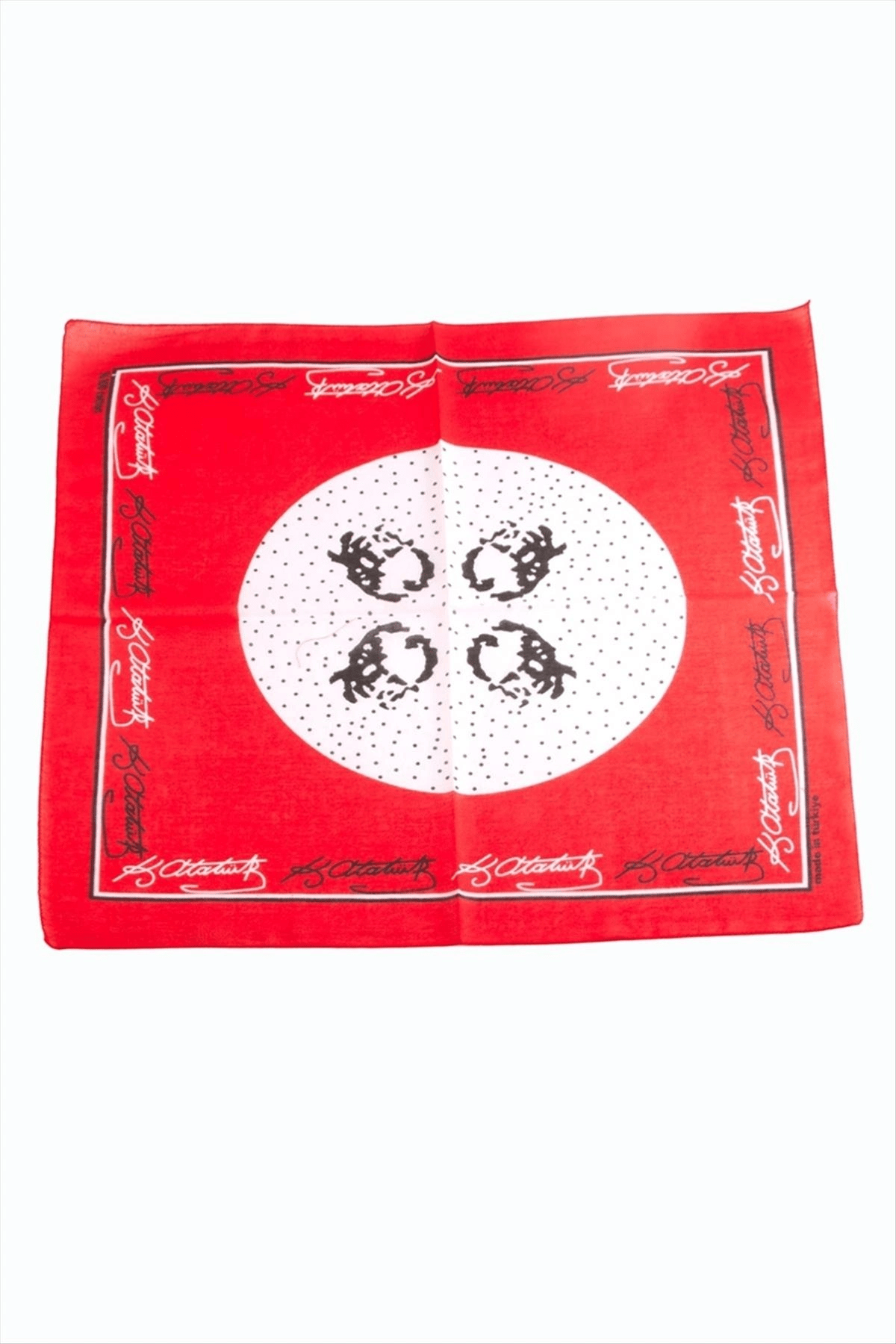 Atatürk İmzalı Desenli Bandana 50*50