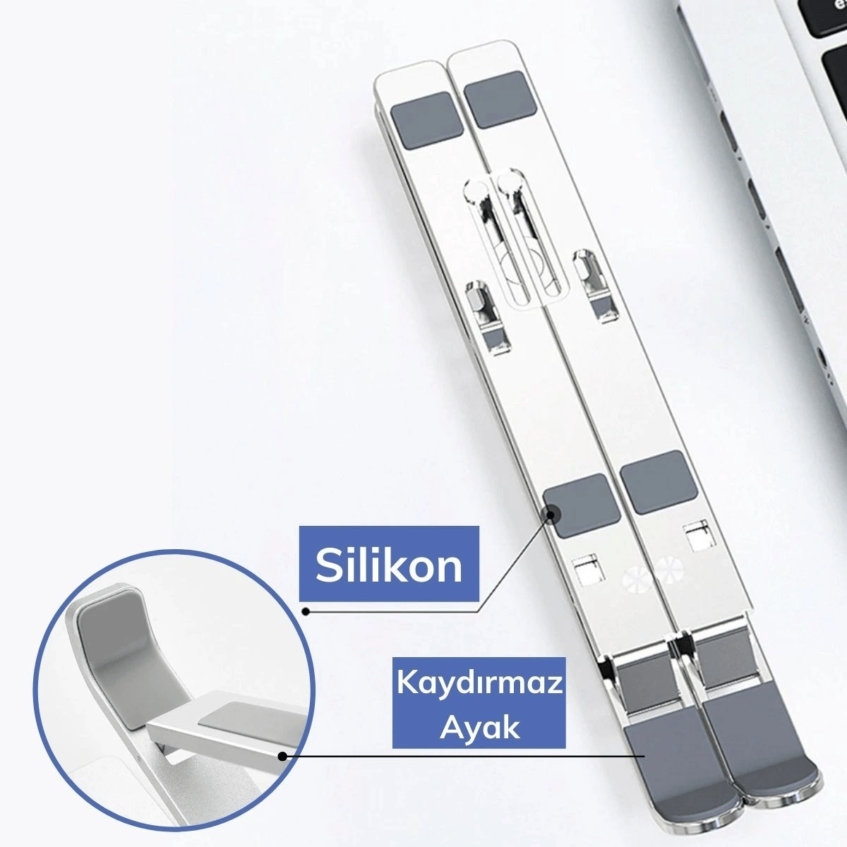 Ayarlanabilir Dizüstü Destek Tabanı Tamamen Katlanabilir Taşınabilir Laptop Yükseltici Bx40