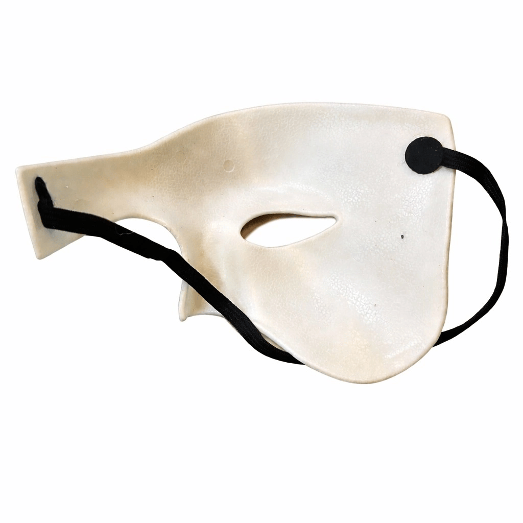 Beyaz Yarım Erkek Maske – Phantom Parti &amp; Balo Maskesi Bx40
