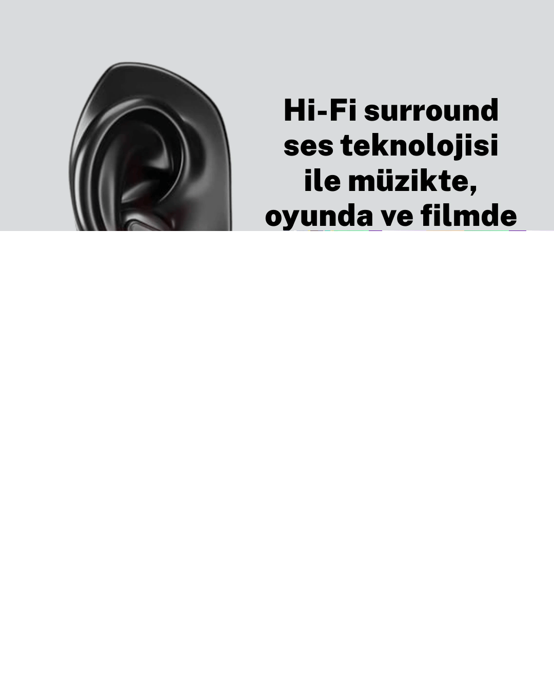 Bluetooth 5.0 Kablosuz Kulaklık Uzun Pil Ömürlü Yeni Nesil