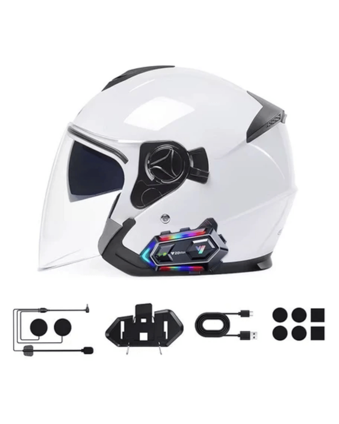 Bluetooth 5.3 Motosiklet Kask Intercom Gürültü Engelleyici Su Geçirmez Kulaklık