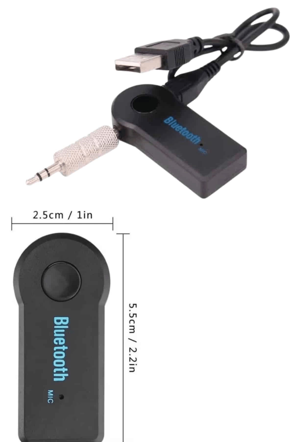 Bluetooth Araç Kiti Aux Çıkışlı  Telefon Müzik Alıcı Tüm Cihazlara Uyumlu