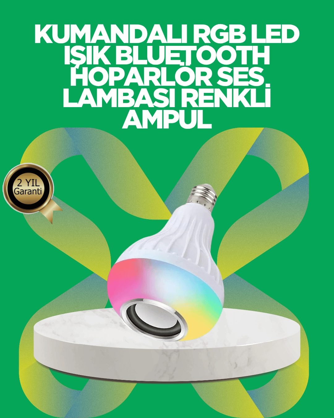 Bluetooth Hoparlörlü LED Ampul – 12W Enerji Tasarruflu