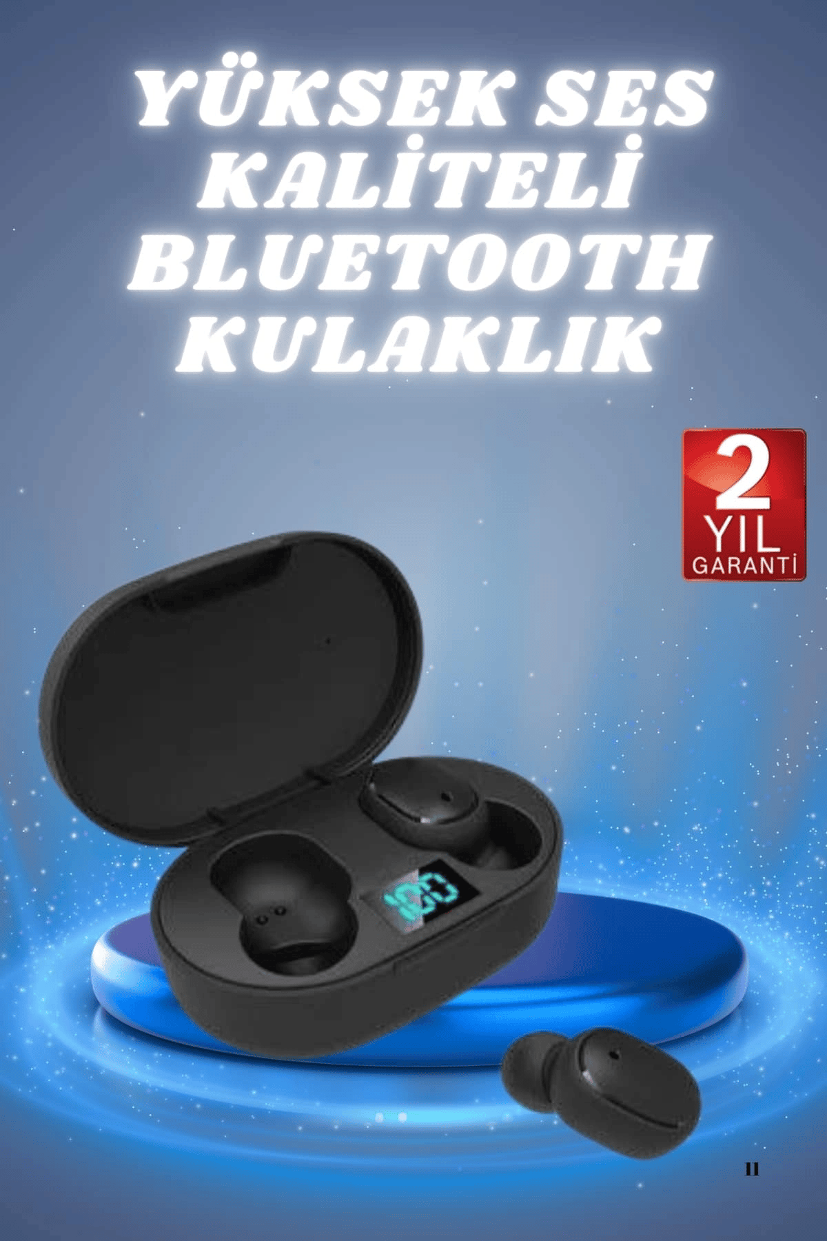 Bluetooth Kulaklık TWS Yüksek Ses Kaliteli Kesintisiz Dijital Göstergeli Kulaklık