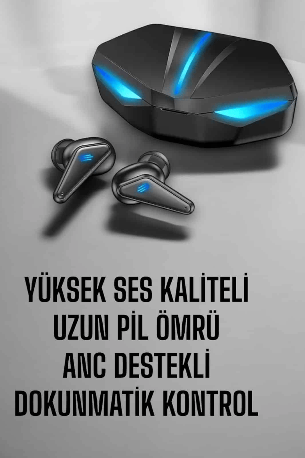 Bluetooth Oyuncu Kulaklığı Led Işıklı Kablosuz ANC Özelliği