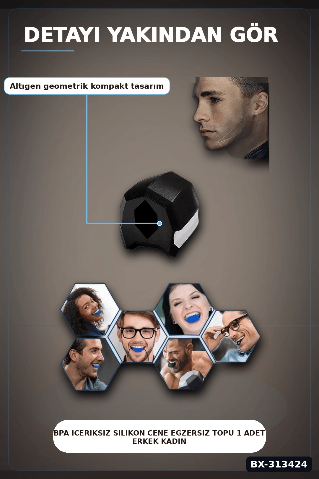 BPA Iceriksiz Silikon Cene Egzersiz Topu 1 Adet Erkek Kadin Cene Kaslari Icin BX-313424