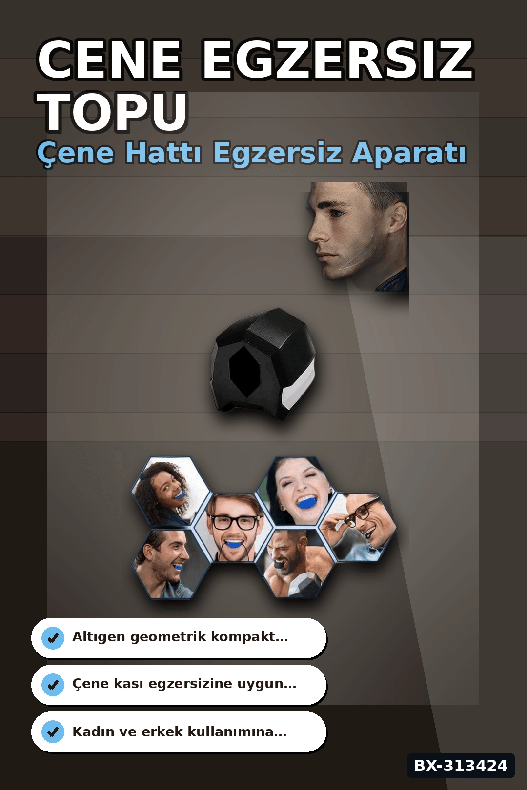 BPA Iceriksiz Silikon Cene Egzersiz Topu 1 Adet Erkek Kadin Cene Kaslari Icin BX-313424