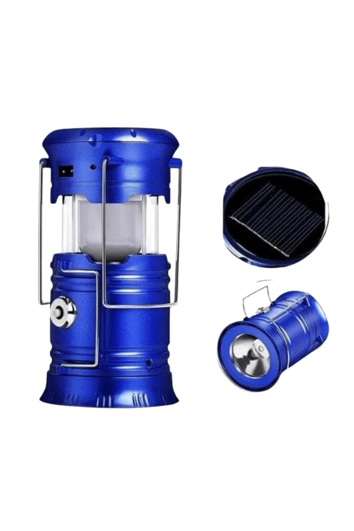 Büyük Boy Güneş Enerjili Kamp Feneri Işıldak Lamba USB Şarjlı