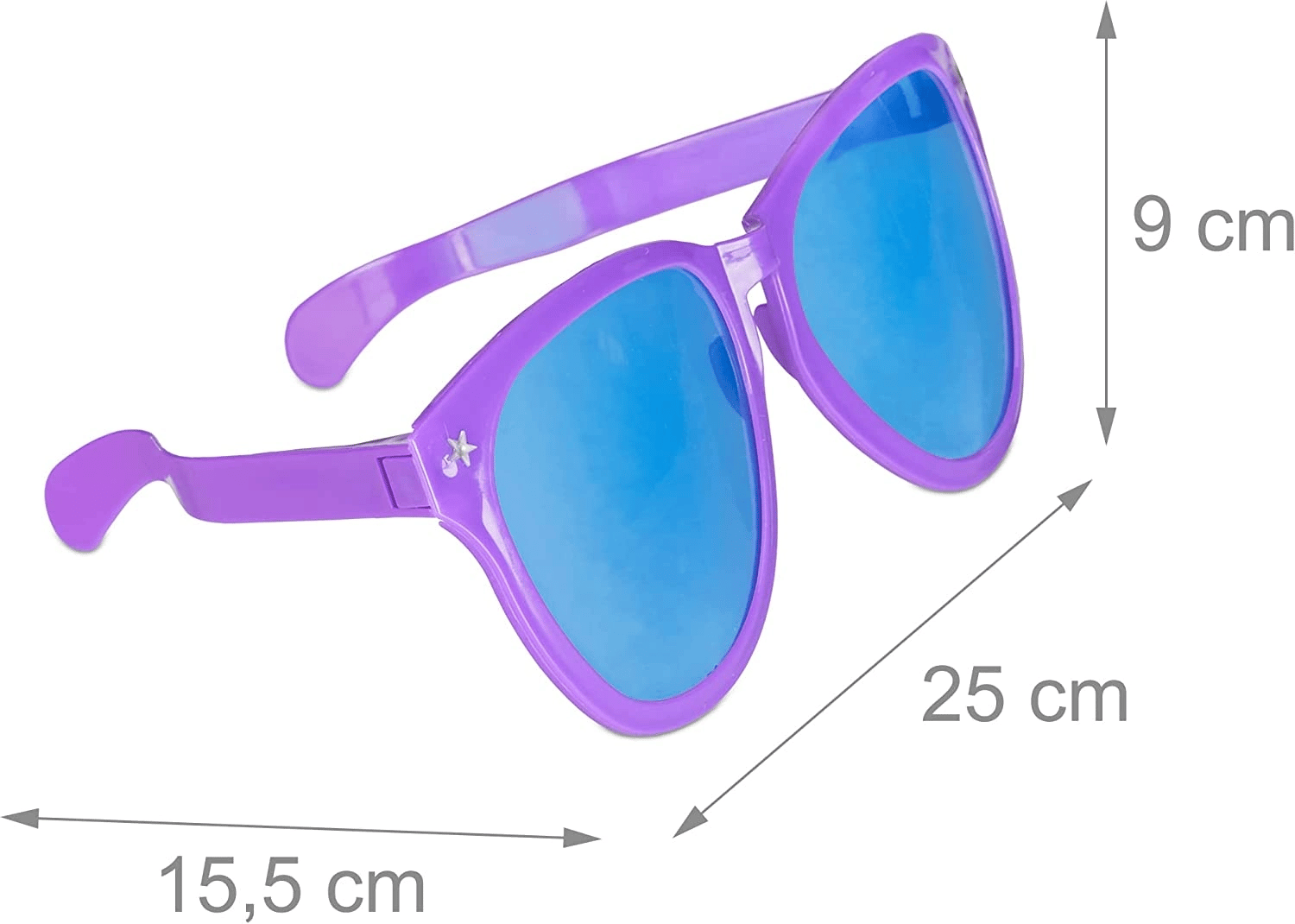 Büyük Parti Gözlüğü Rengarenk 12 Adet 27x9 Cm Bx40