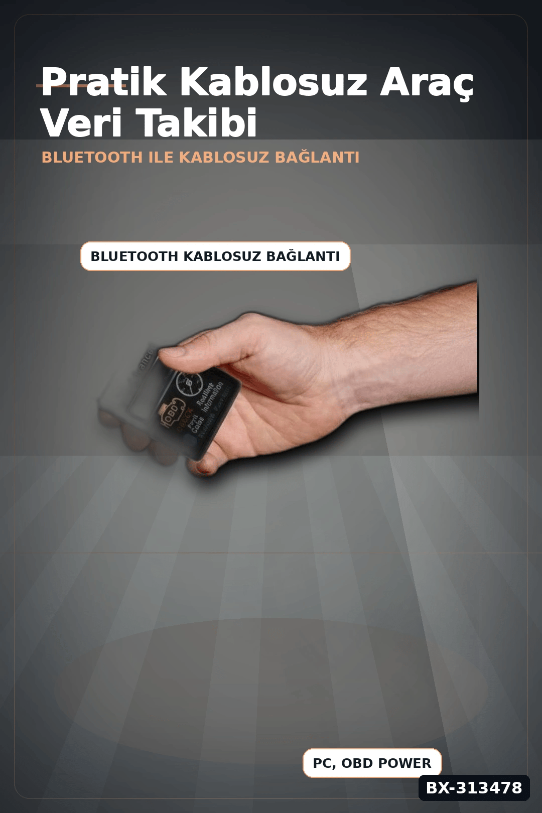 Bx40 OBD2 Bluetooth Araç Arıza Tespit Cihazı, Check Engine Sıfırlama, Scanner 1 Adet BX-313478