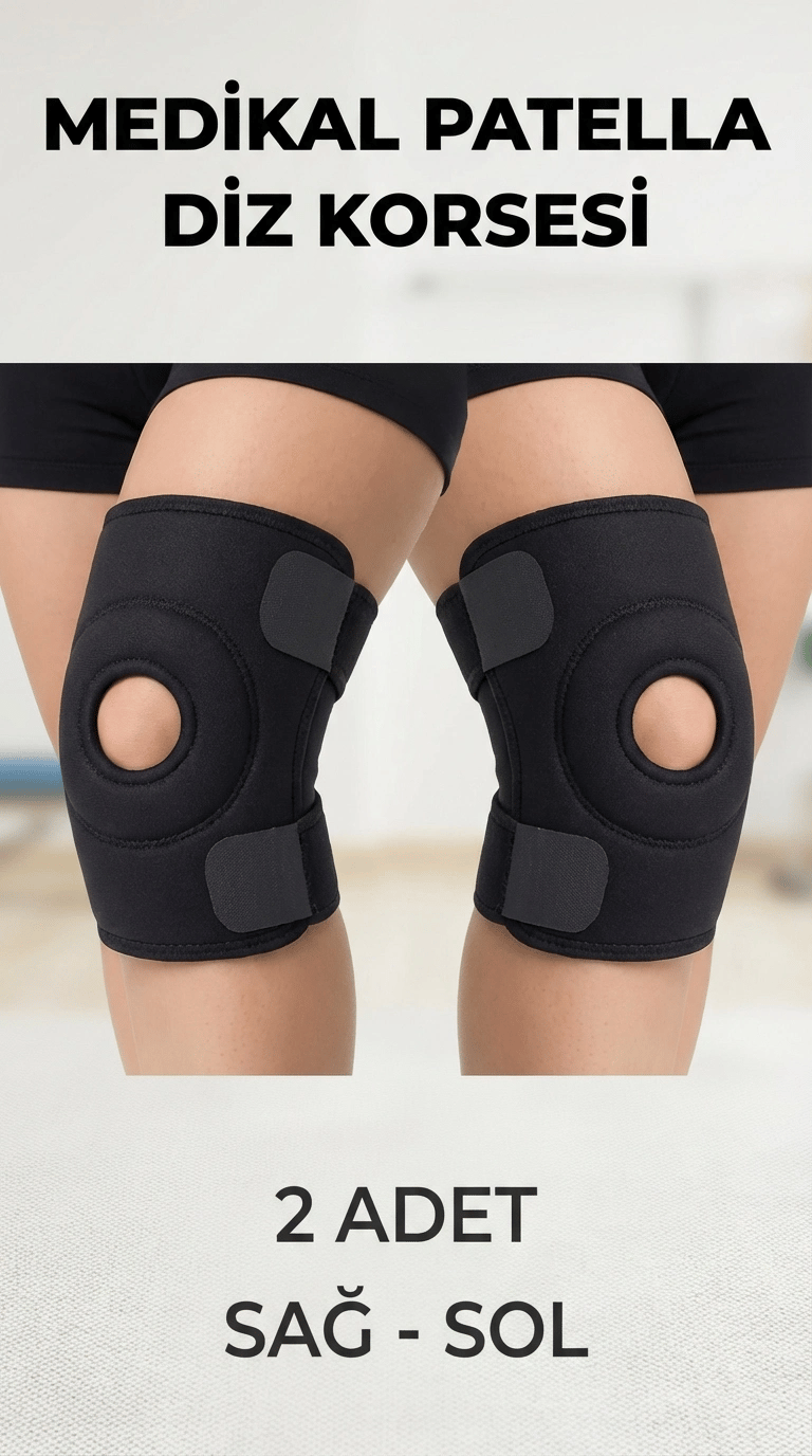 Çapraz Bağlı Patella Destekli Diz Korsesi Menisküs ve Sporcu Kullanımı İçin