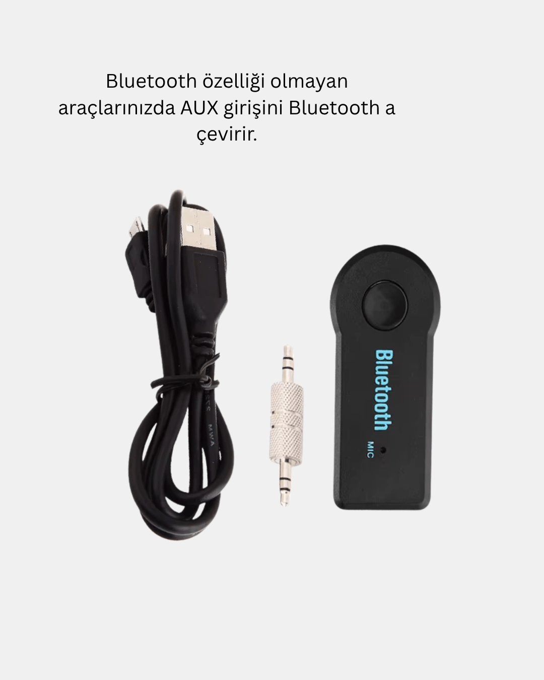 Car Bluetooth AUX Oto MP3 Player Kablosuz Müzik ve Görüşme Cihazı