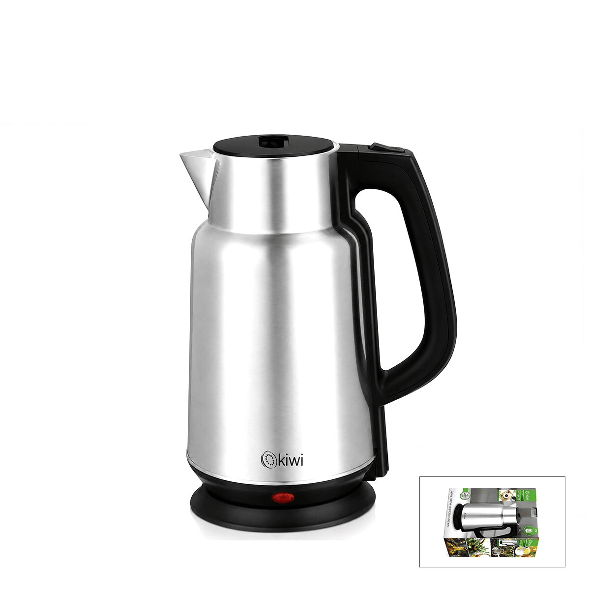 Çelik - Sürahi Model Kettle Elektrikli Su Isıtıcısı Paslanmaz Çelik Gizli Rezistans 360° 2.2lt 1500w Kk-3334 Bx40
