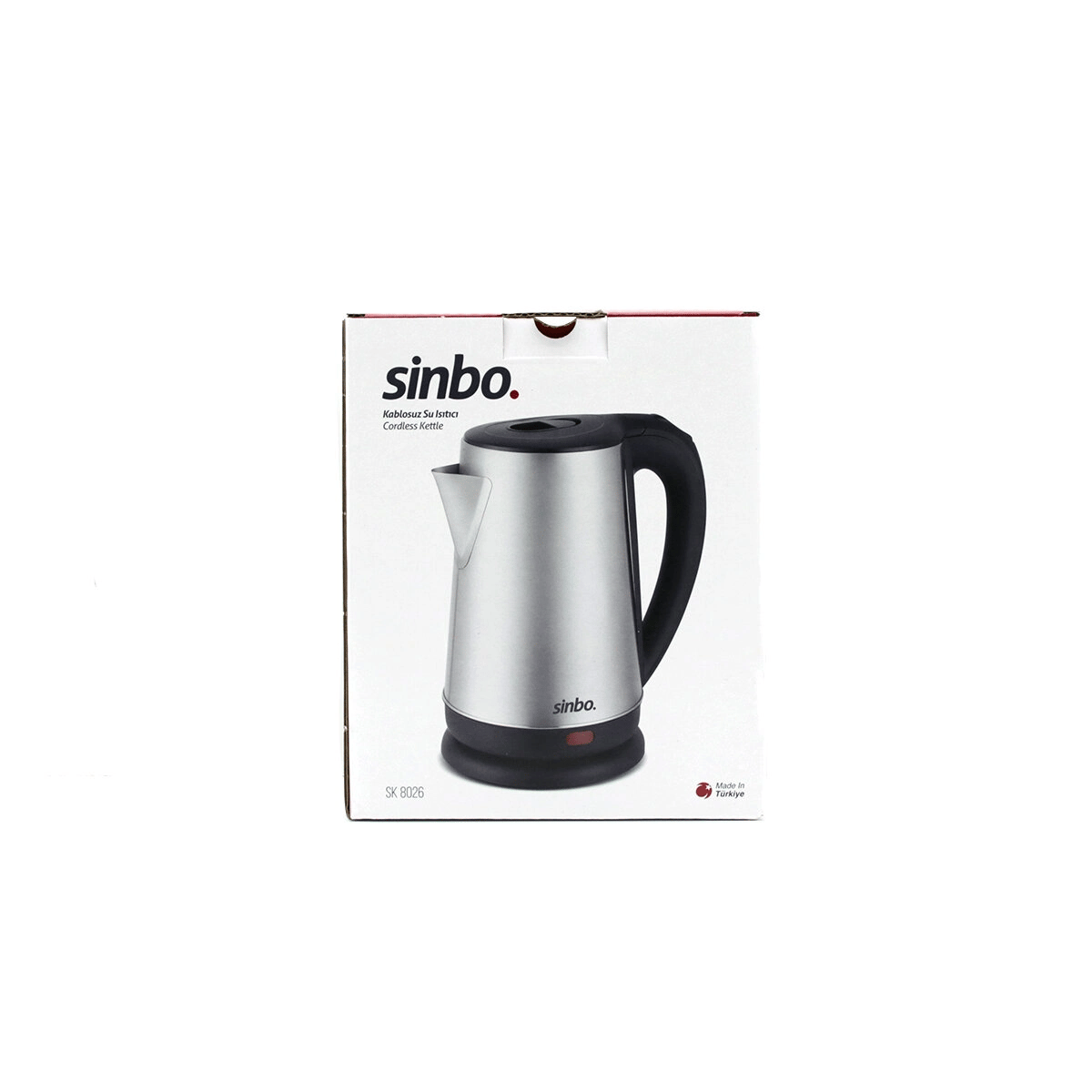 Çelik Kettle Su Isıtıcısı Kablosuz Kullanım 1.8lt 360 Derece Dönebilme Otomatik Kapanma Sk-8026 Bx40