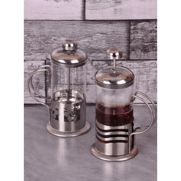 Çelik Kulplu Cam French Press - 350 ml