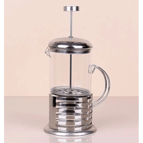 Çelik Kulplu Cam French Press - 350 ml