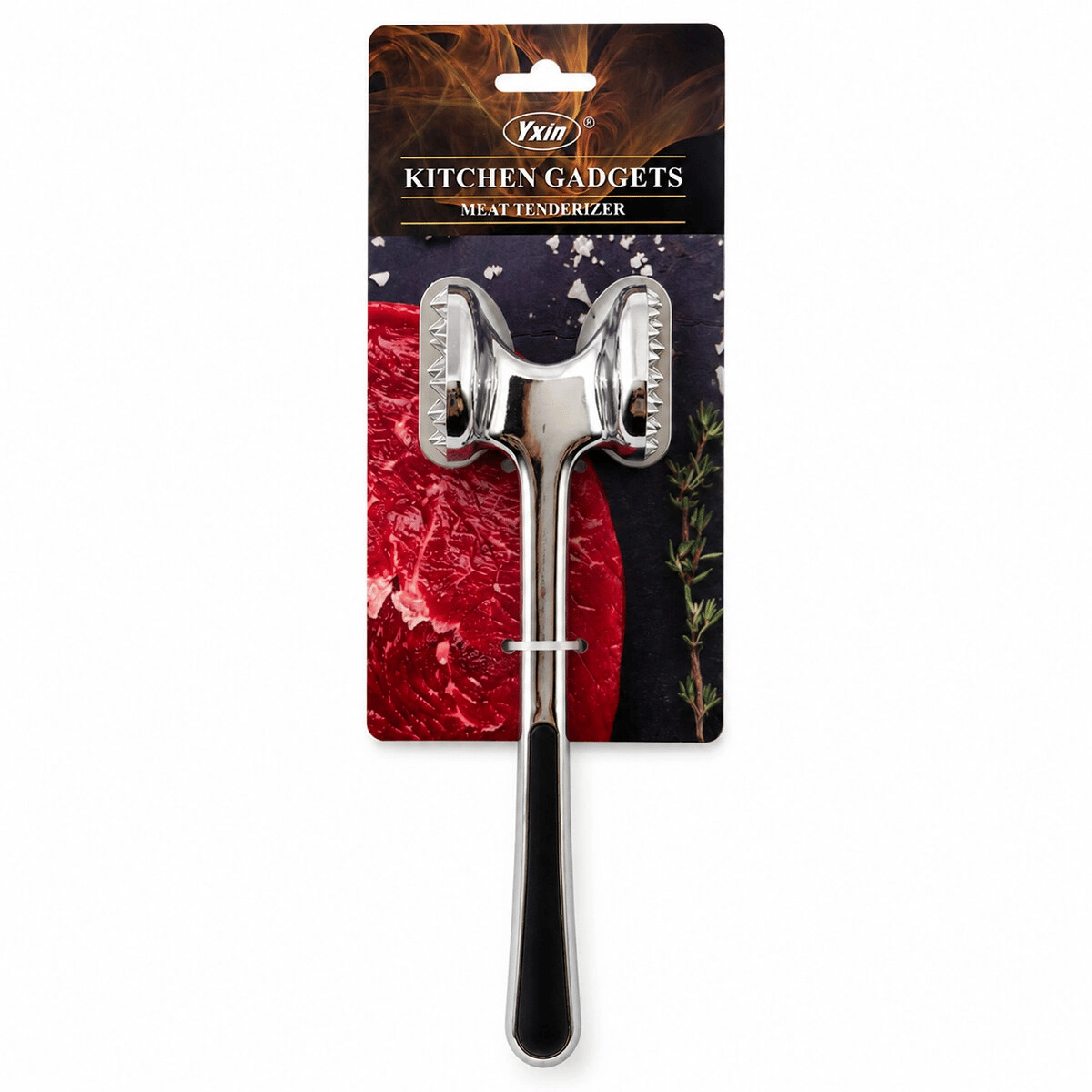 Çift Başlı - Komple Metal Paslanmaz Çelik Et Dövecek Bx40