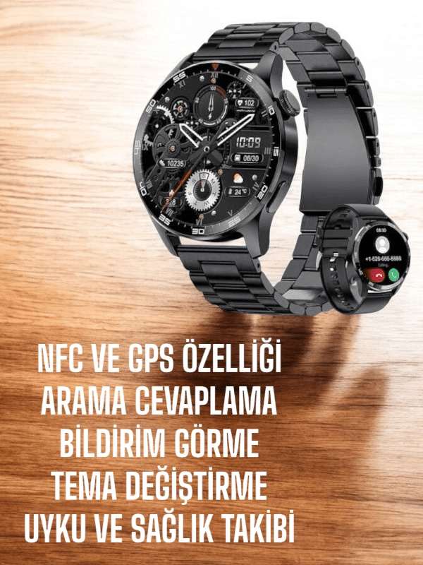 Çift Kordonlu Yüksek Çözünürlüklü Akıllı Saat Uyku İzleyici & Spor Modları