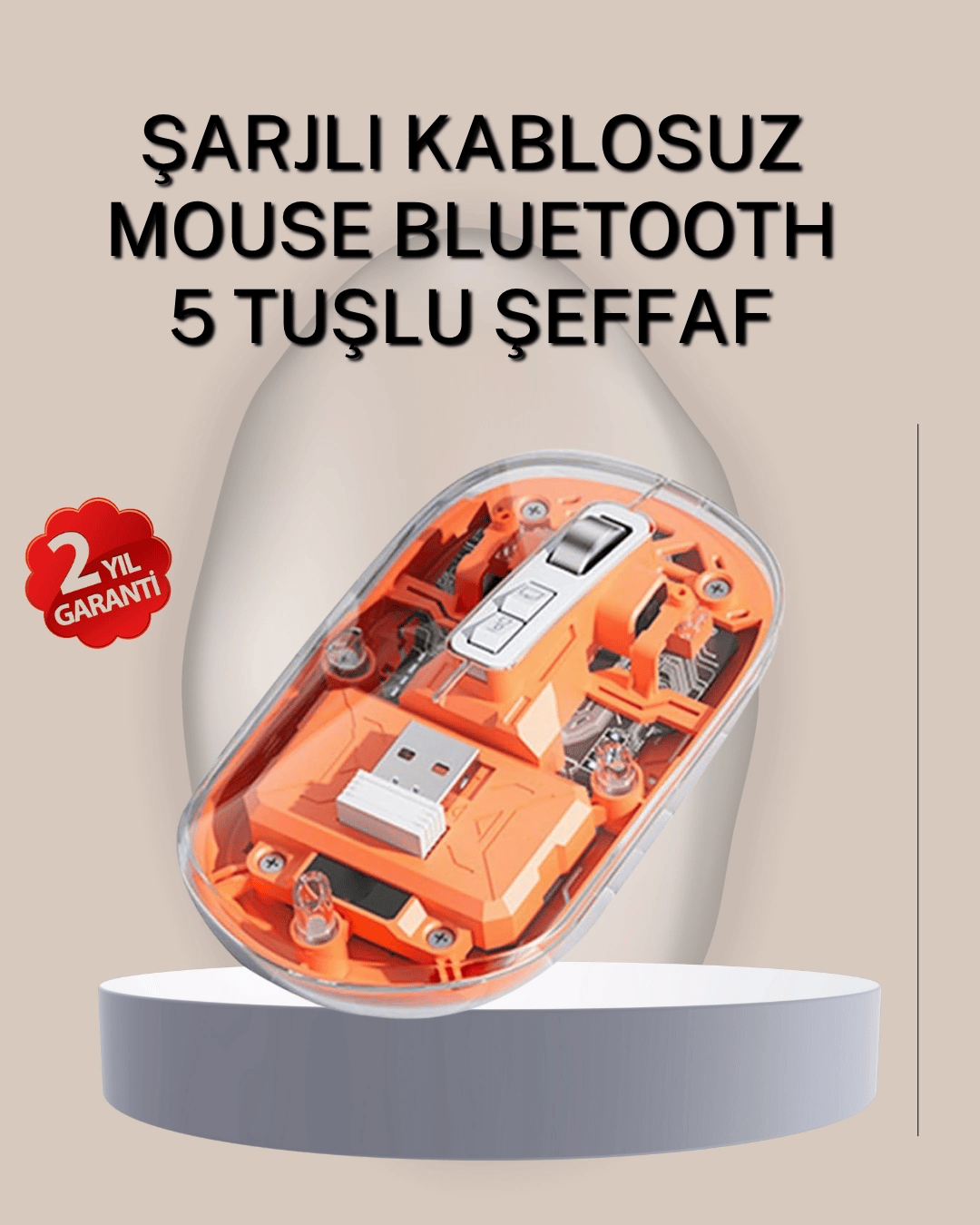 Çift Modlu Fare – USB Alıcılı ve Bluetooth Bağlantılı