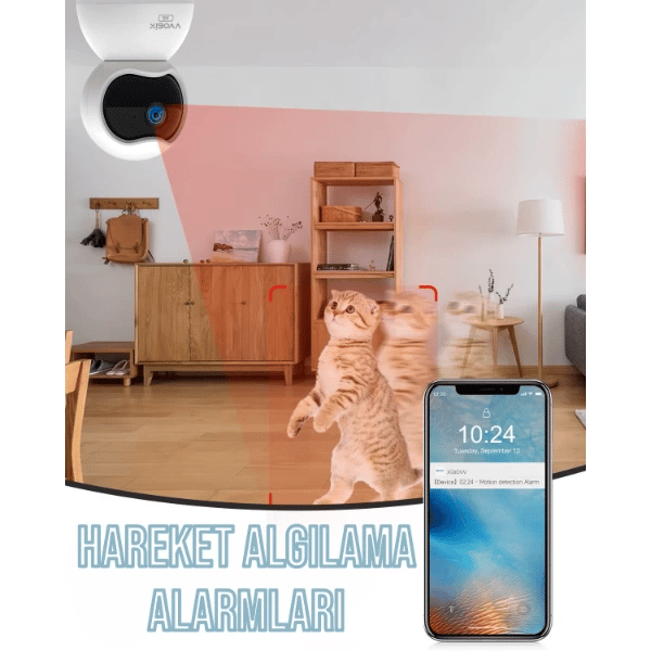 Çift Taraflı Ses Özellikli Wi-Fi Kamera