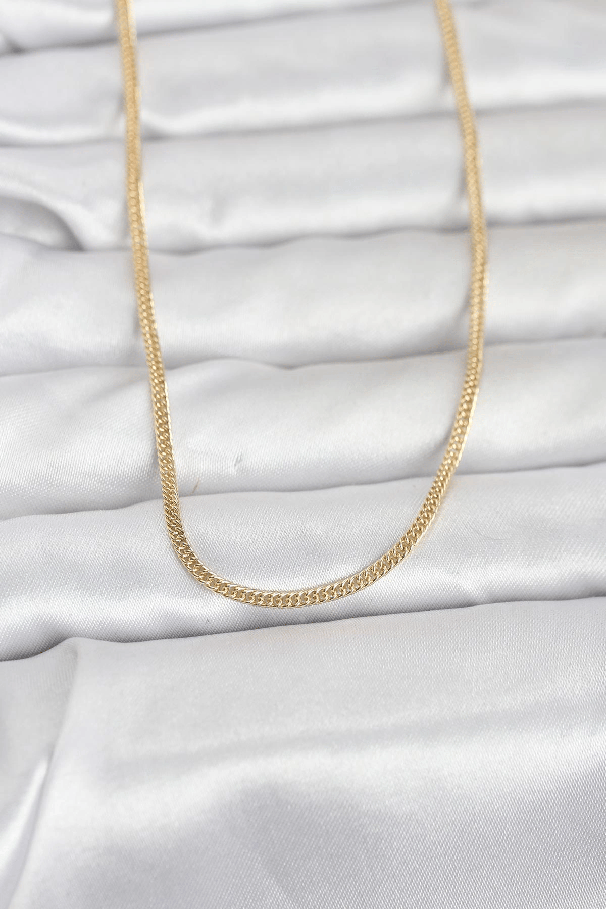 CM 14K Gold Renk Dolgun Zincir Model 60 cm Kadın Kolye