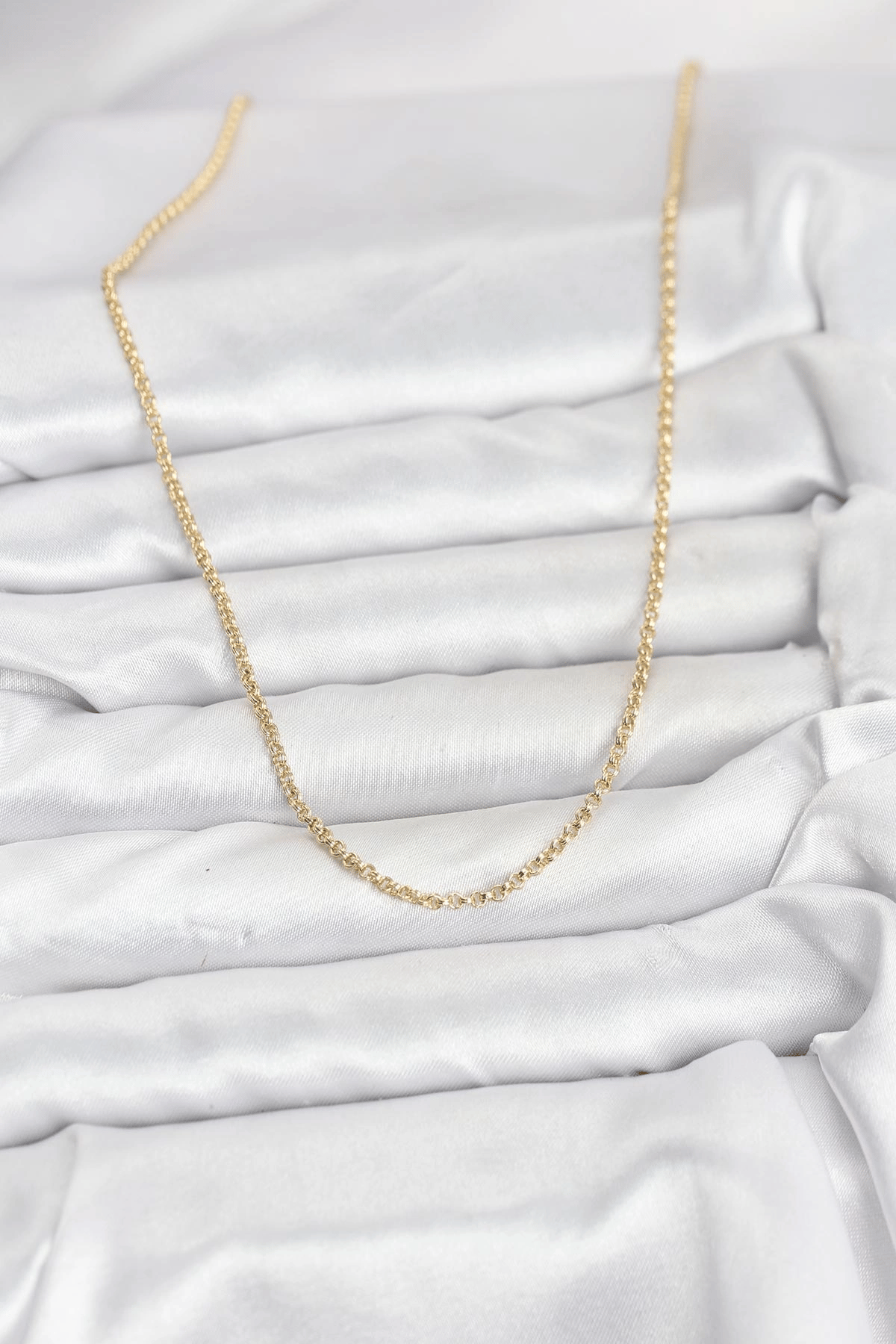 CM 14K Gold Renk Halka Model 60 cm Kadın Kolye