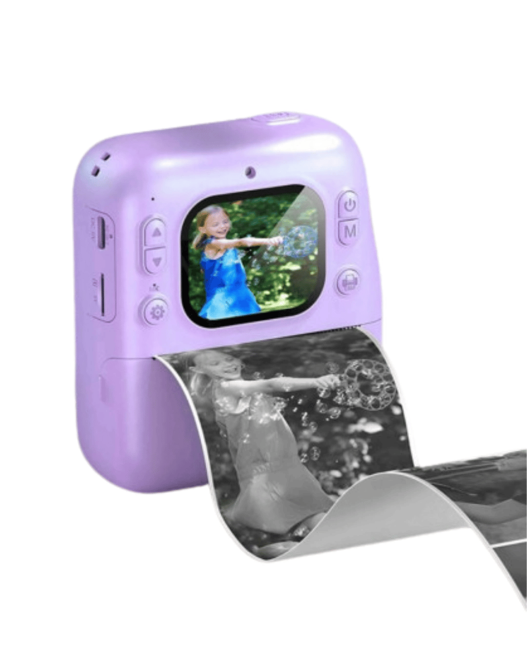 Çocuklar İçin Anında Baskılı Kamera HD Ekran 4 Rulo Kağıt 5 Kalem Set Hediyeli