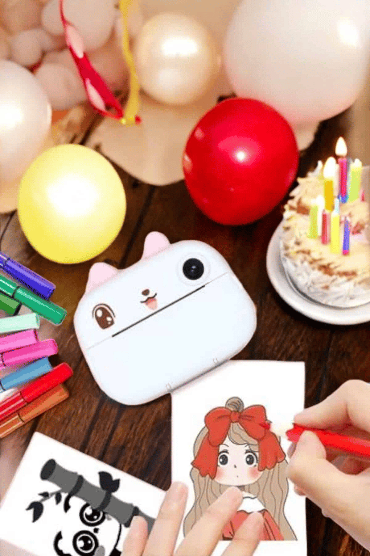 Çocuklar için Fotoğraf Makinesi Anlık Baskı Makinesi HD Görüntü Kalitesi