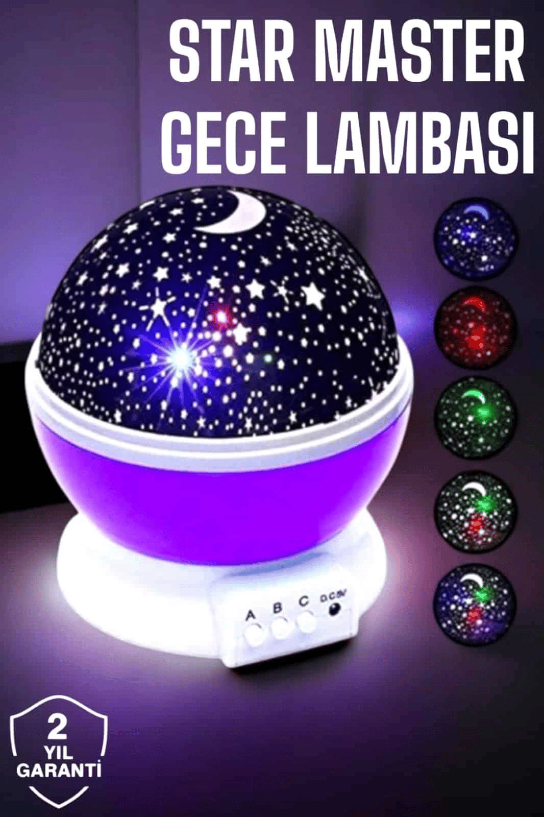 Çocuklara Özel Yıldızlı Gece Lambası