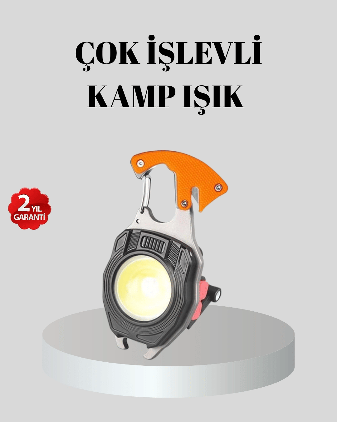 Çok Fonksiyonlu Anahtarlık Fener – Güçlü LED Işıklı, Şarjlı, Düdüklü ve Tornavidalı Mini El Feneri