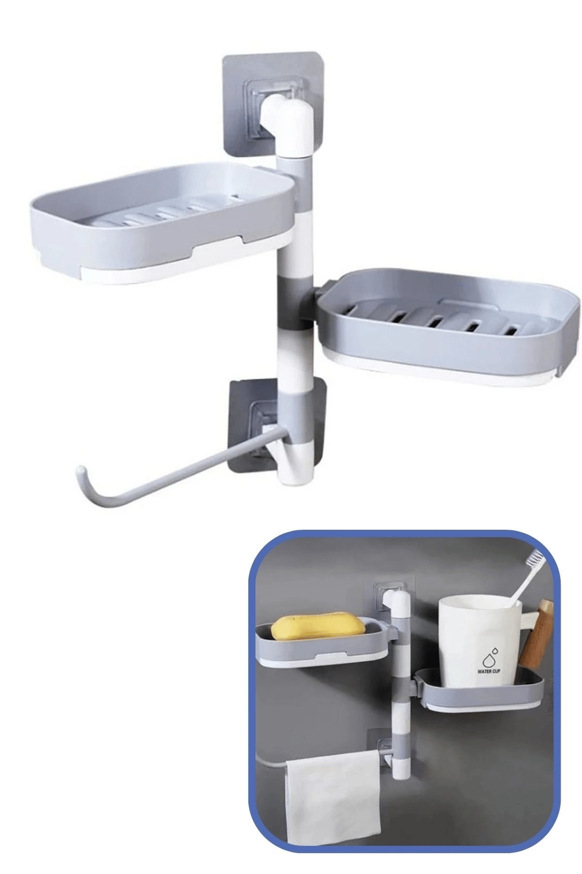 Çoklu Sabun Tutucu Fonksiyonel Banyo Sabunluk Bx40
