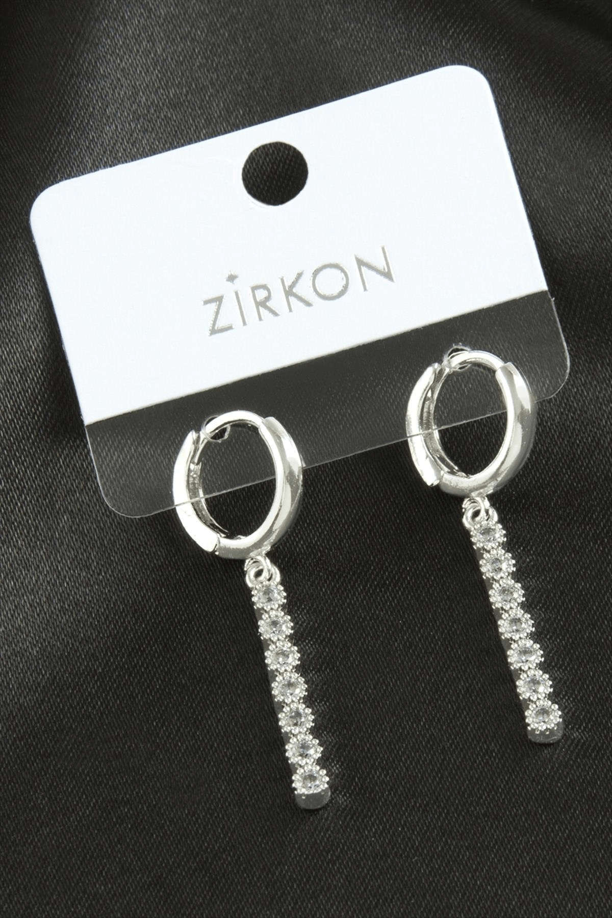 Çubuk Zirkon Taşlı Küpe