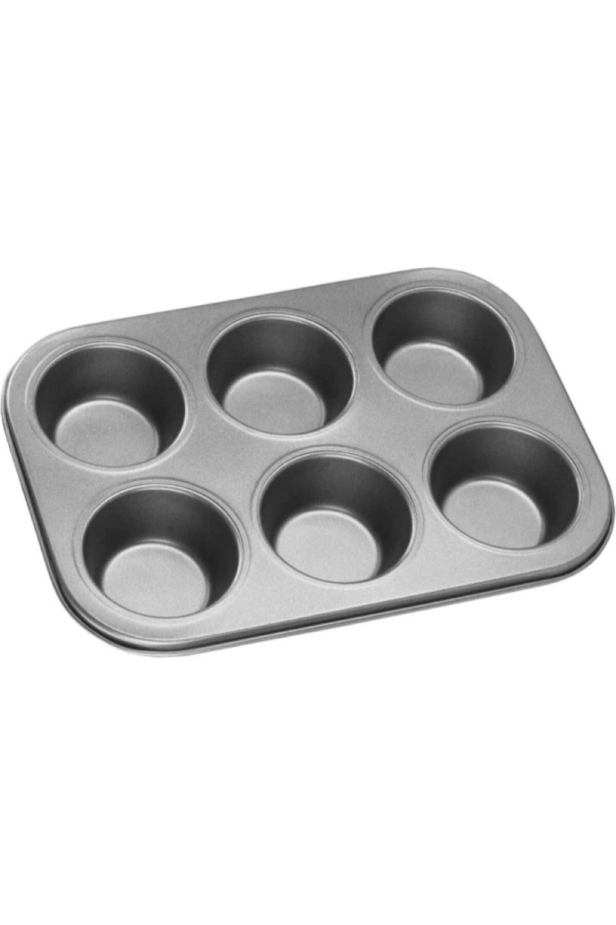 Cupcake Fırın Kalıbı 6 Büyük Bölmeli 6 Bölmeli Muffin Kek Kalıbı