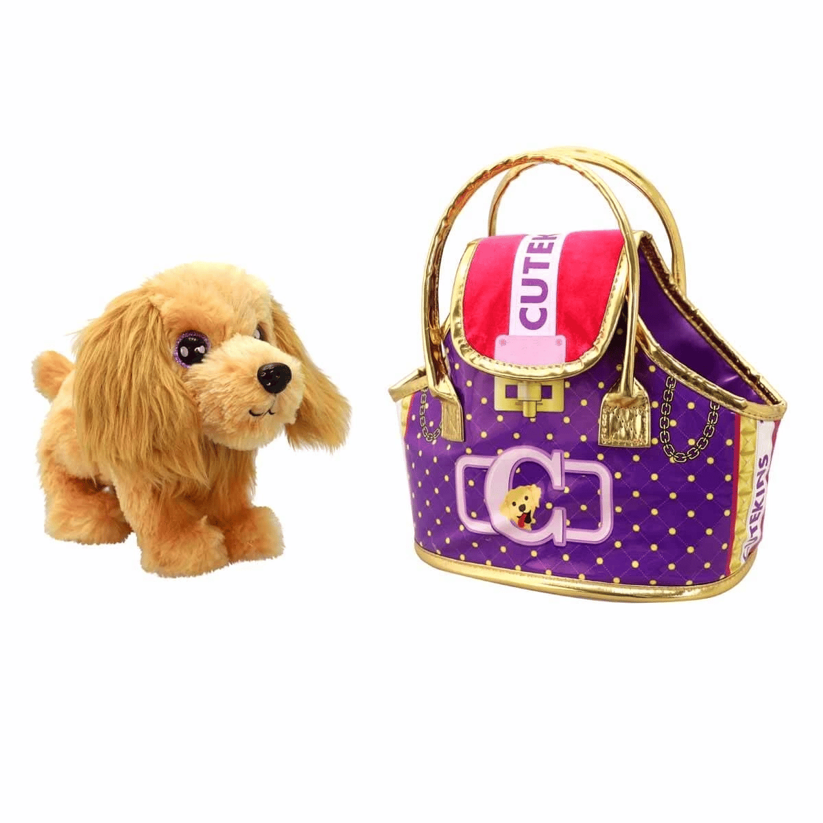 Cutekins Taşıma Çantalı Peluş Köpek - S00050585