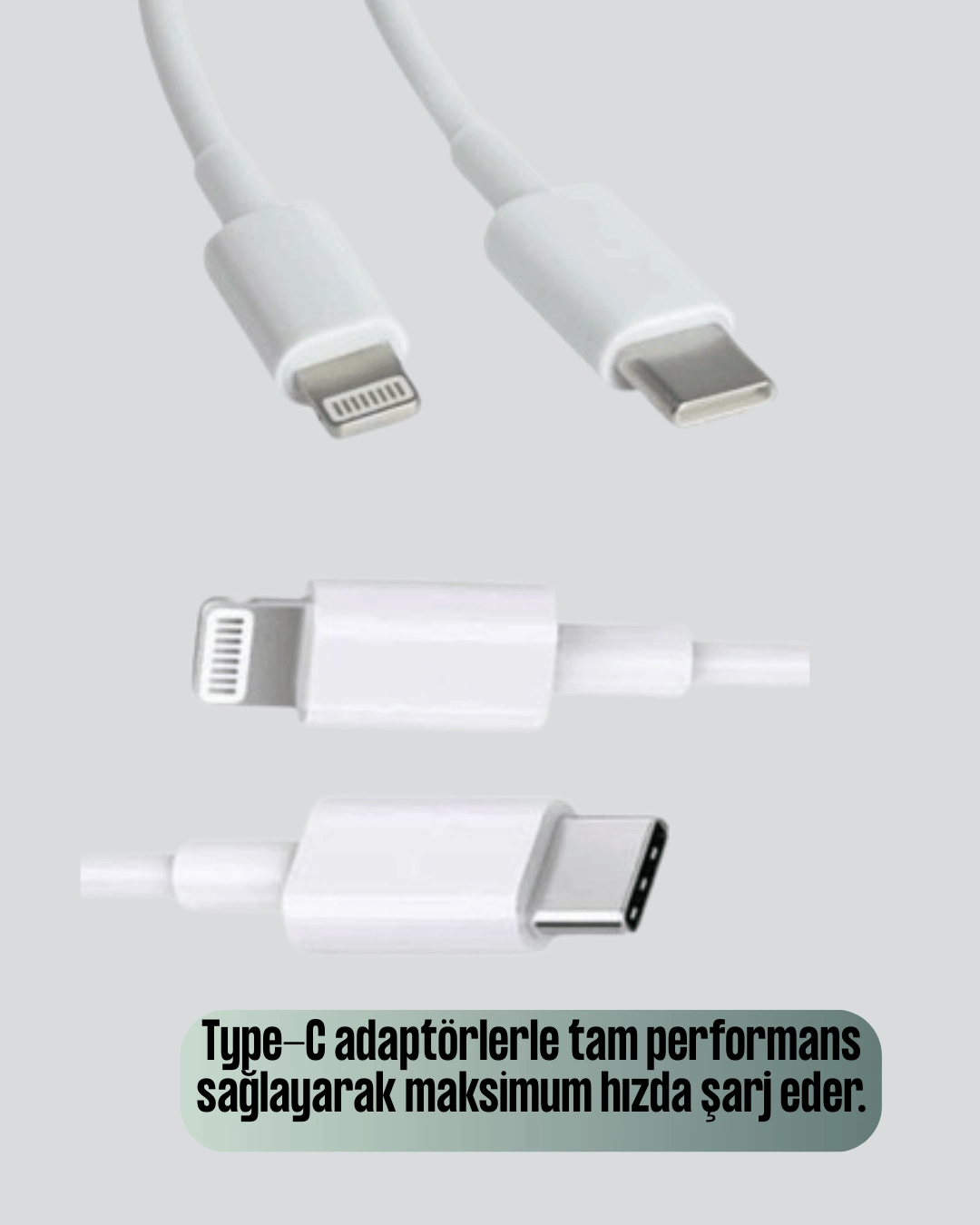 Dayanıklı TPE Lightning Kablo – 30W Hızlı Şarj ve Veri Transferi