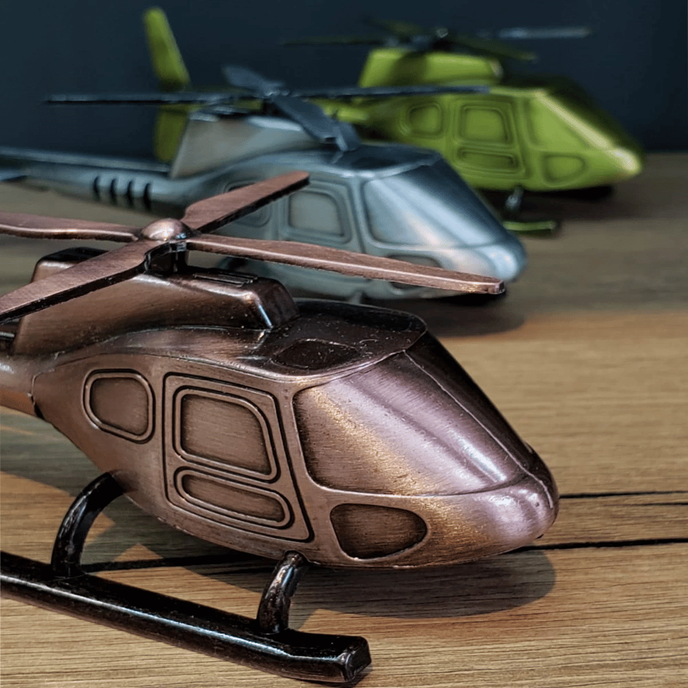Dekoratif Metal Helikopter