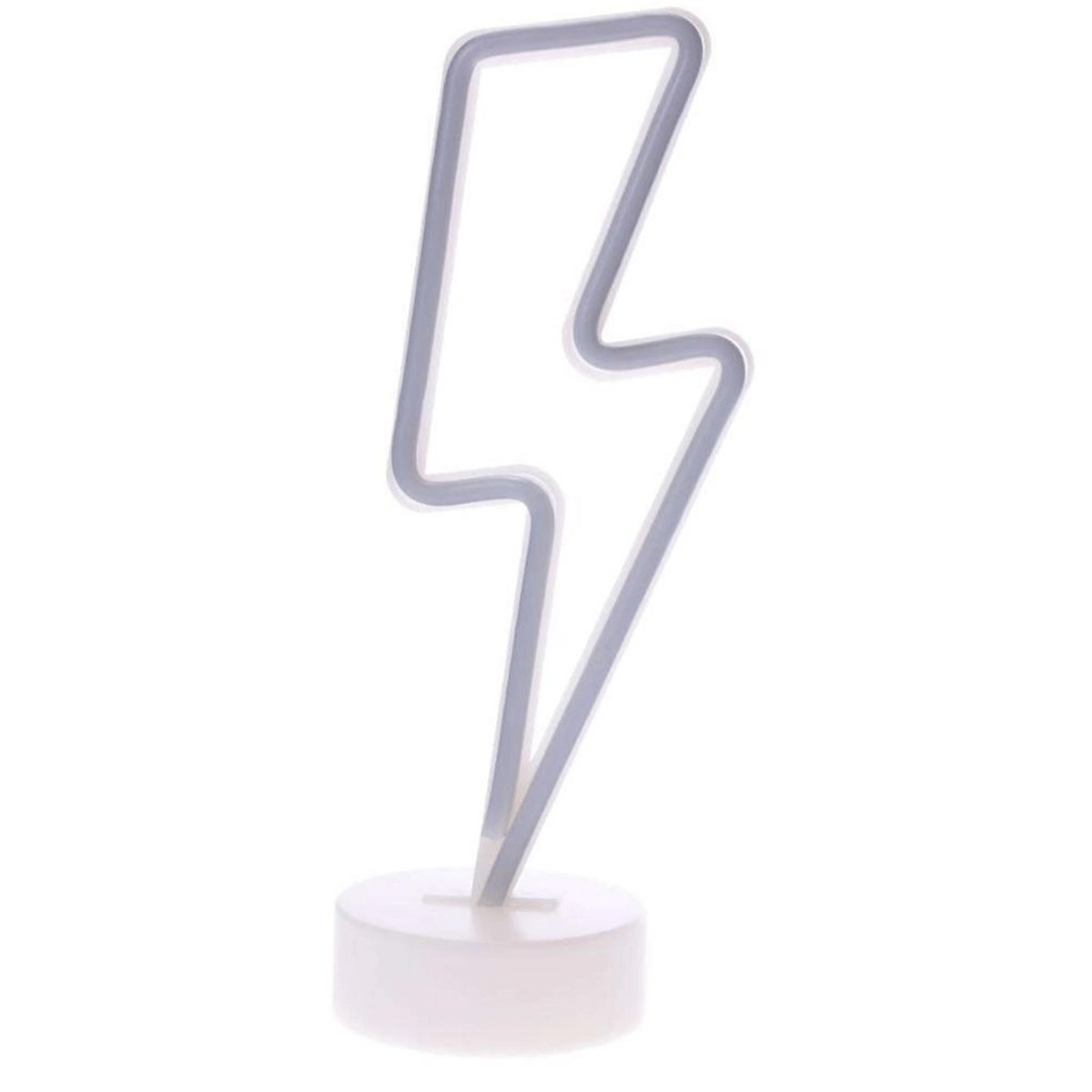 Dekoratif Şimşek Şeklinde Pilli Neon Led Lamba Süs Masa Lambası Bx40