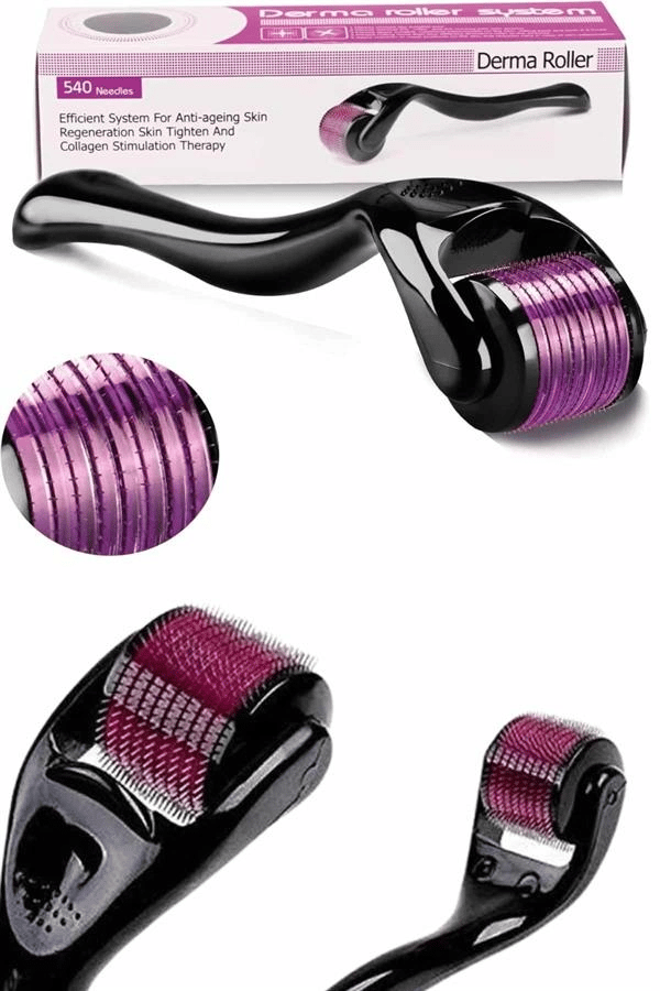 Derma Roller Titanyum Uçlu 540 İğneli 1 Mm Saç Sakal Çıkarma Ve Cilt Bakım Masaj Aleti