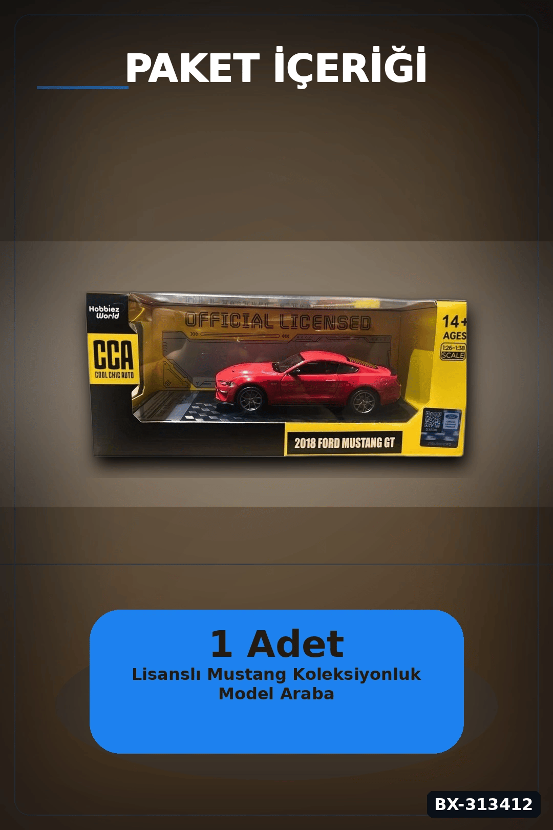 Detayli 1/32 Olcek 2018 Ford Mustang GT Kirmizi Kasik Model Araba Vitrin Icin 1 Adet BX-313412
