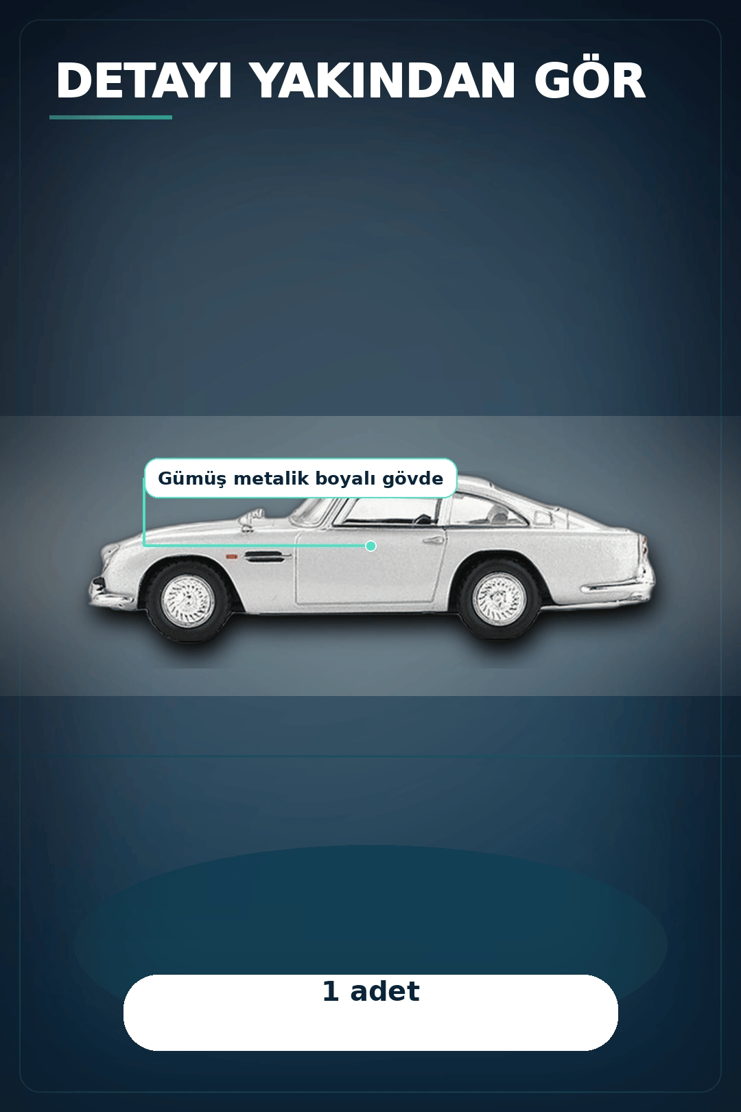 Diecast 1/64 Aston Martin DB5 Skyfall Filmi Model Araba - Koleksiyonluk Blister Paket BX-313406