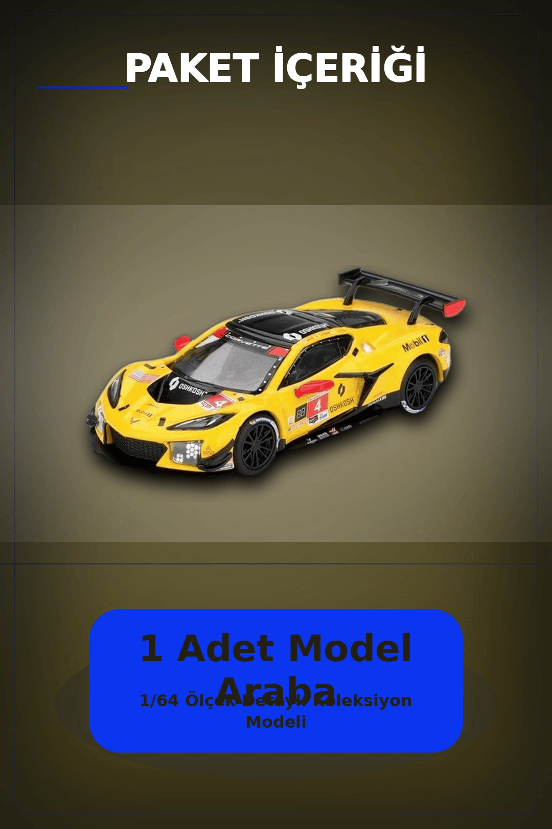 Diecast 1/64 Ölçek Chevrolet Corvette Z06 GT3.R #4 Daytona 24 Saat Yarış Arabası Modeli BX-313327